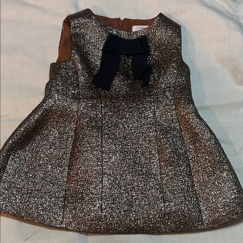 Sparkling Sleeveless Dress with Bow